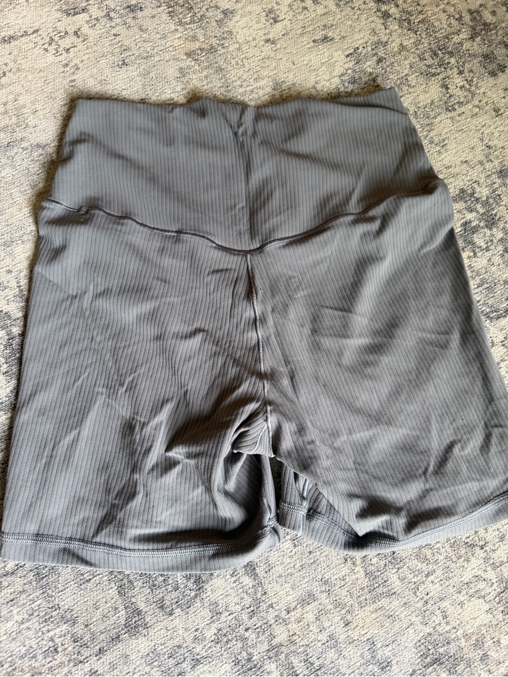 Aerie High-Waist Ribbed Women's Bike Shorts — Gray